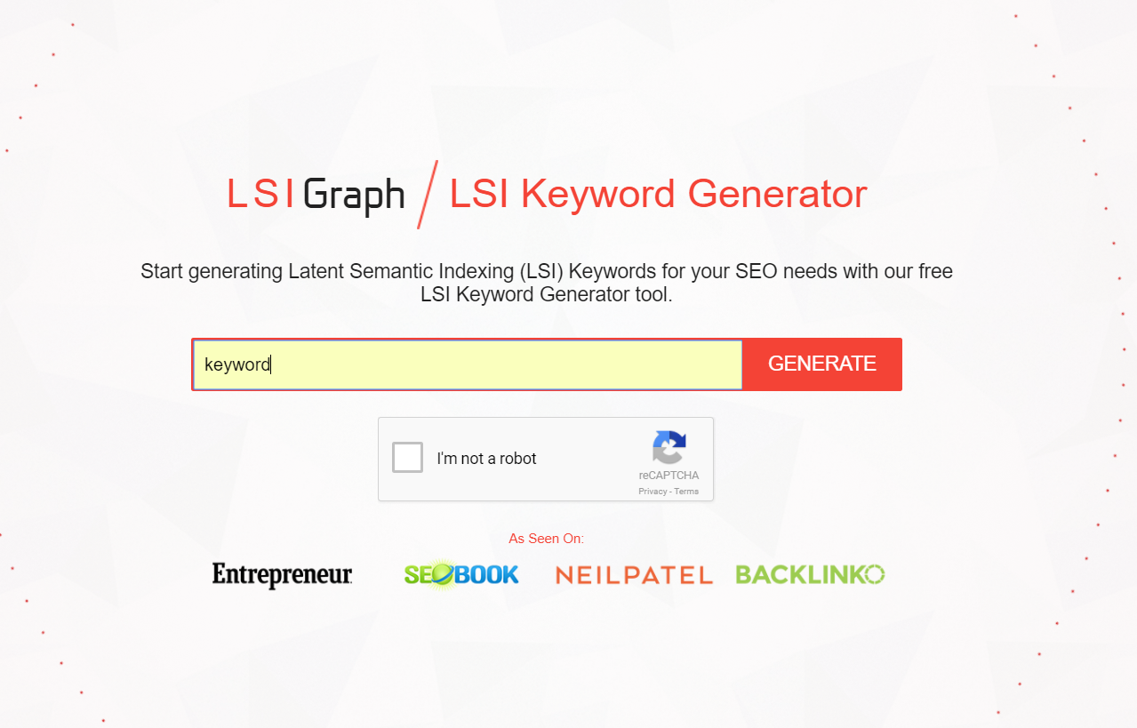 LSI Graph Landing Page